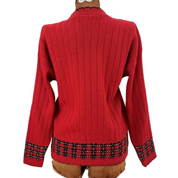 Arielle Sz S Vintage Teddy Bear Sweater Red Holiday Christmas Ugly 90's Kidcore - Picture 2 of 12